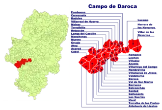 Localisation de Campo de Daroca