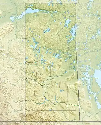 voir sur la carte de la Saskatchewan