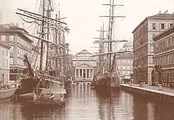 Une estampe représentant le canal en 1900