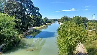 Vue sur le pont-canal