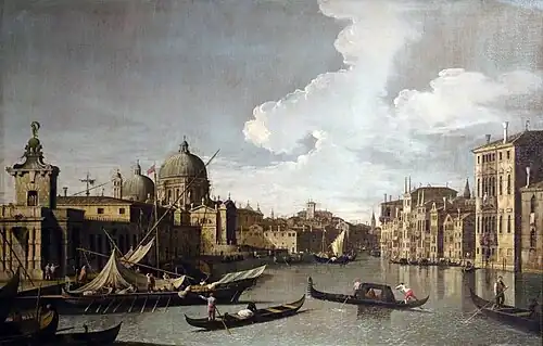 vers 1728Le Grand Canal depuis le Palazzo Balbi,Académie Carrara.
