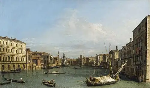 Le Grand Canal, vers le sudde Ca’ Foscari à la Carità, 1726-1727,Royal Collection.