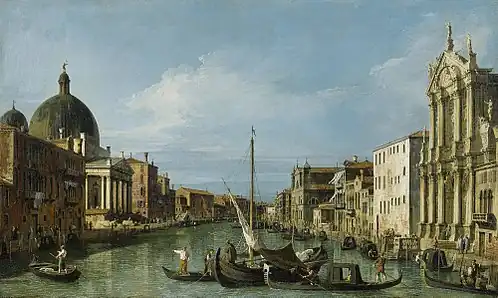 Le Grand Canal de Santa Maria di Nazareth à Santa Crocepar Canaletto, 1738 Royal Collection