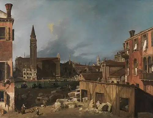 Canaletto, La Cour du tailleur de pierre, 1725.
