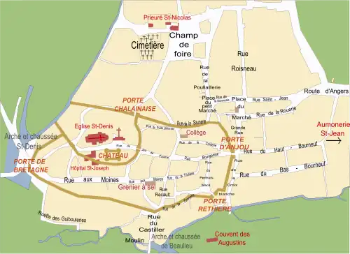 Carte de Candé au XVIIIe&nbsp;siècle.