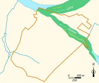 Carte représentant les limites d'une zone naturelle protégée.