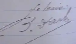 Signature du maire Basile Darbon en 1910.