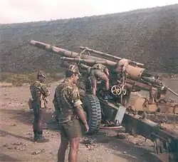 Obusier « Modèle 50 » de 155&nbsp;mm de l'armée française.