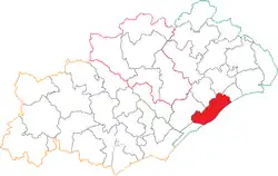 Canton de Frontignanavant la réforme territoriale de 2014.