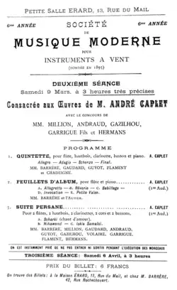 Programme de concert