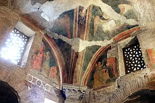 Symboles des Évangélistes et Histoires de sainte Barbe.