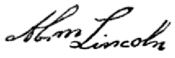 signature de Capitaine Abraham Lincoln