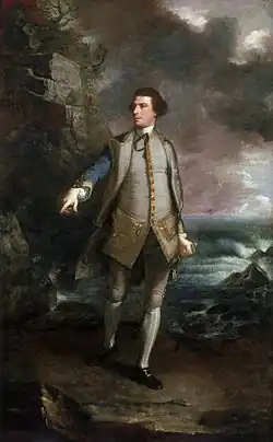 Captain the Honourable Augustus Keppel in the pose of the Apollo Belvedere, 1753