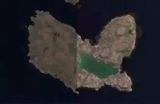 Vue satellite de l'île Blakeney.