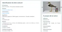Capture d'écran 2024-09-17 - Fiche POP Joconde ornithologique - 2021.0.791.SN.GL ; 791, spécimen du Musée Pierre-Noël.