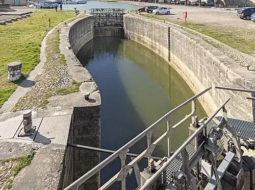 L'écluse de Carcassonne vue du pont Marengo.