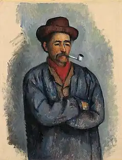 Homme à la pipe (étude pour Les Joueurs de cartes), 1890–1892, musée d'art Nelson-Atkins, Kansas City (Missouri),
