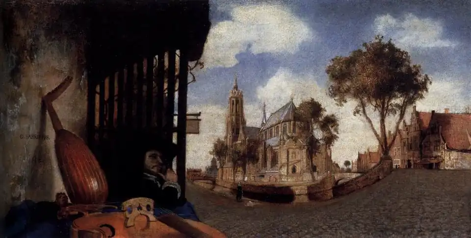 Carel Fabritius, Vue de Delft (en), 1652, National Gallery.
