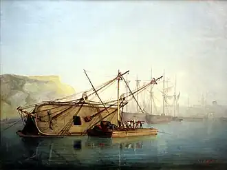 Carénage d'un voilier (1846), musée de la Marine, Marseille.