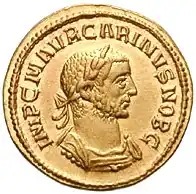 Aureus de l'empereur Carin (284-285), 4,4 g