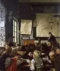 La jeune Allemagne à l'école, Carl Hertel, 1874.