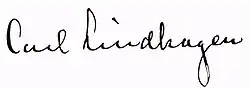 signature de Carl Lindhagen