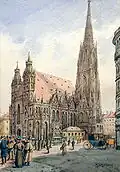 La Stephansplatz et la cathédrale vers 1900.