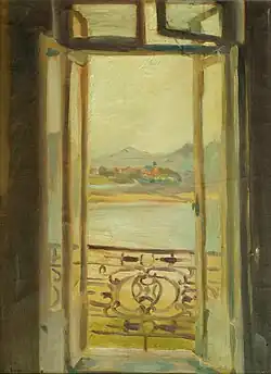 La concha desdé el balcon del Circulo (1950), Huile sur toile, coll. part.