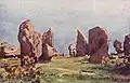 Carnac, les alignements de Kermario, carte postale de la collection « les sites de France », série XX (Bretagne), no 4.
