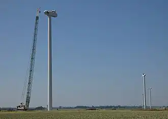 Les éoliennes E1 à E4, le 19 juin 2025.