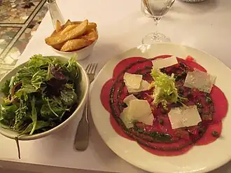 Carpaccio de Bœuf, par Paul Bocuse, brasserie Le Nord.