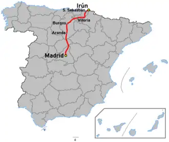 Image illustrative de l’article Route nationale 1 (Espagne)