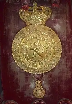 Sceaux de Léopold&nbsp;Ier sur un carrosse royal.