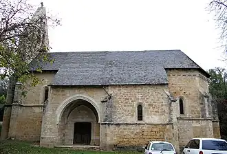 Église Notre-Dame-de-l'Assomption d'Aillac, 2e moitié du XVe&nbsp;siècle, gothique campagnard du Périgord.