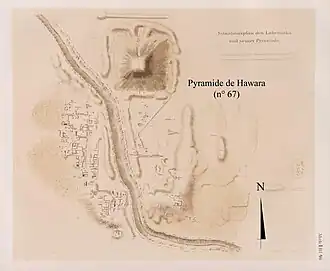 Carte du site par Lepsius.