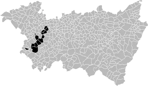 Carte des communes des Vosges.