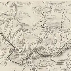 Carte géographique en noir et blanc.