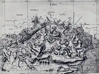 Carte de la région de Plounéour-Trez et Kerlouan à la fin du XVIIIe&nbsp;siècle