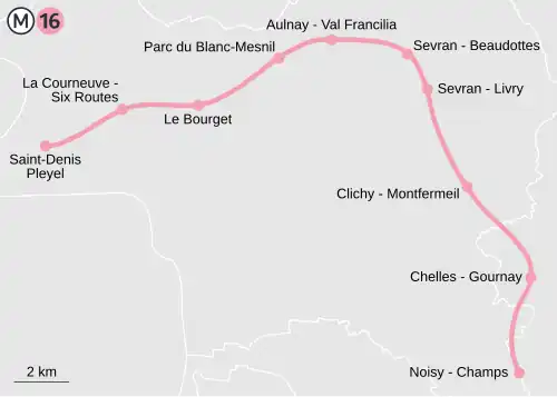 Voir la carte de la ligne.