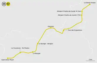 Voir la carte de la ligne.