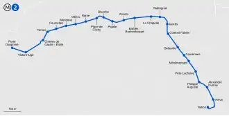 Voir la carte de la ligne.