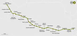 Voir la carte de la ligne.