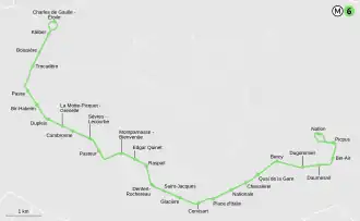 Voir la carte de la ligne.