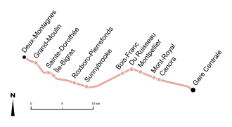 Voir la carte de la ligne.