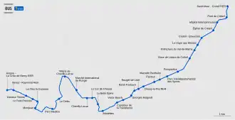 Voir la carte de la ligne.