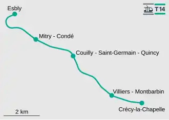 Voir la carte de la ligne.