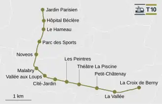 Voir la carte de la ligne.