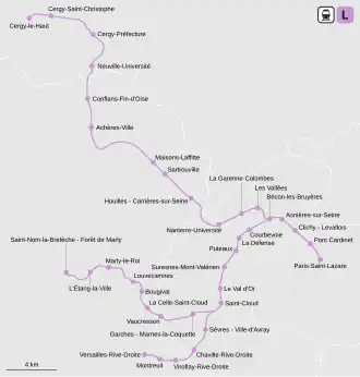 Voir la carte de la ligne.