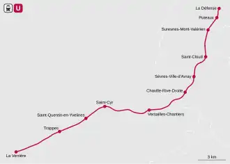 Voir la carte de la ligne.