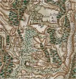 Détails d'une ancienne carte.